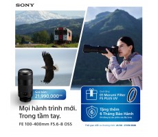 Ống kính FE 100-400 mm F5.6-8 OSS - Mới Chính hãng ( PRE_ODER) Ống kính FE 100-400 mm F5.6-8 OSS - Mới Chính hãng ( PRE_ODER)